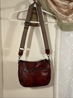 Coolcy Women’s Leather Crossbody Shoulder Strap Bag Rich Brown Medium Large